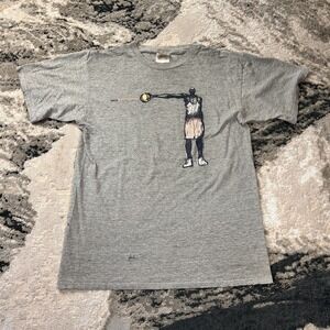 Vintage 90s Nike Basketball T Shirt Mens M Heathered Gray Cotton Thrashed Y2k